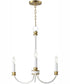 Charlton 3-Light Chandelier Weathered White/Gold Leaf