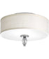 Status 13" 2-Light Flush Mount Polished Chrome