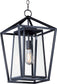 12"W Artisan 1-Light Outdoor Pendant Black