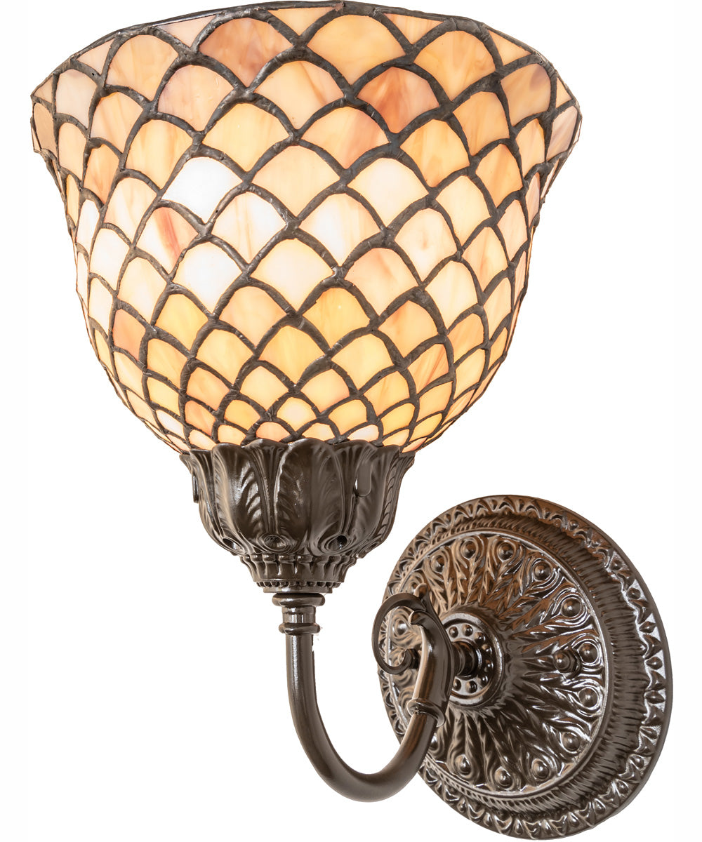 8" Wide Tiffany Fishscale Wall Sconce