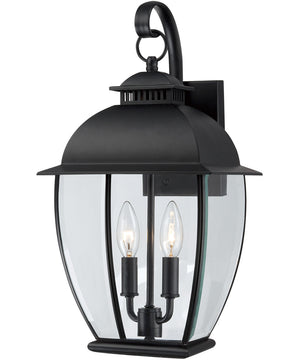 Bain Medium 2-light Outdoor Wall Light Mystic Black
