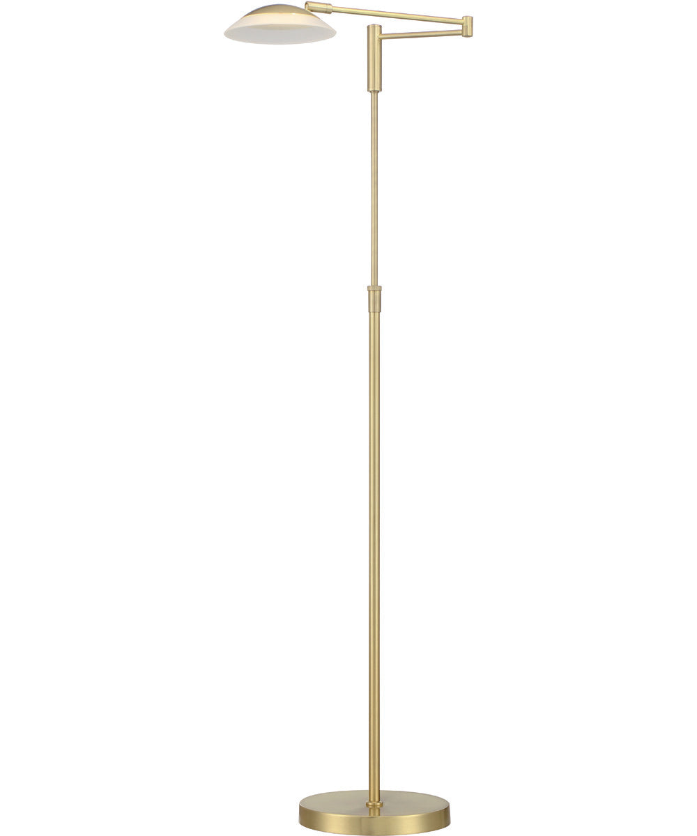 Meran Turbo LED Floor Lamp Satin Brass
