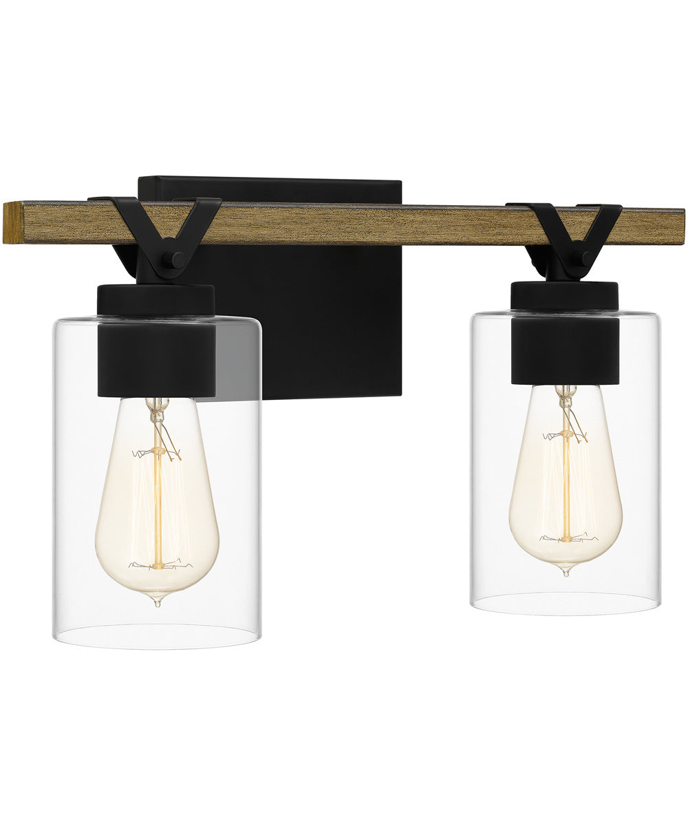 Devon Court Medium 2-light Bath Light Matte Black