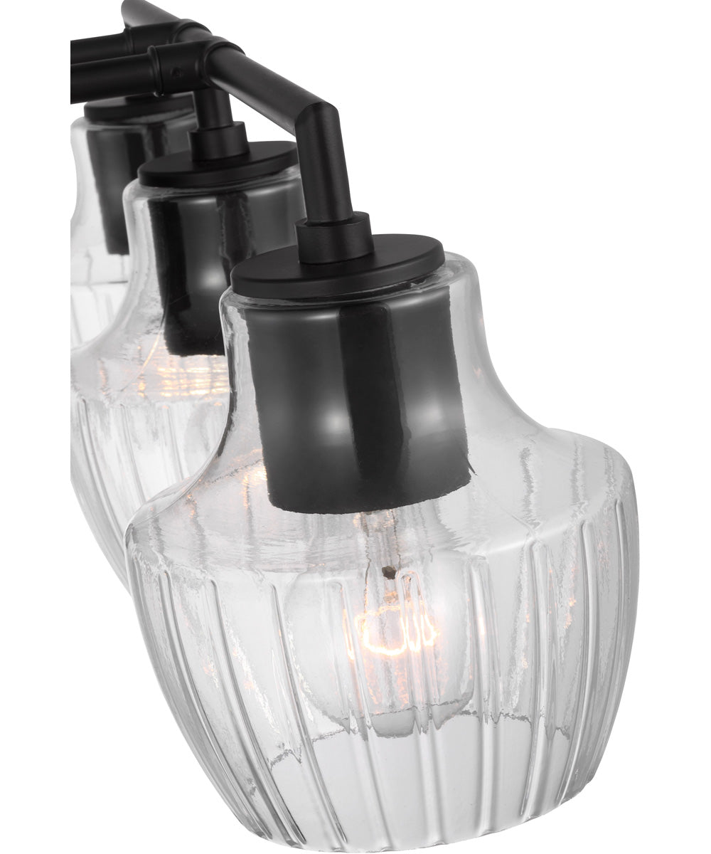 Destin 3-Light Vanity & Wall Black / Silver Accents