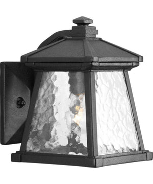Mac 1-Light Small Wall Lantern Textured Black