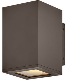 Tetra Coastal Elements  1-Light Small Downlight Wall Mount Lantern in Architectural Bronze