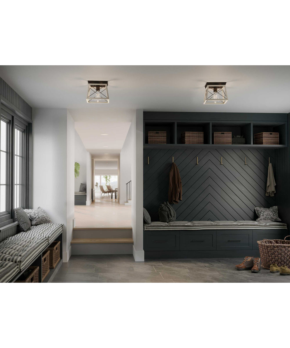 Briarwood 1-Light 9-1/2" Flush Mount Graphite