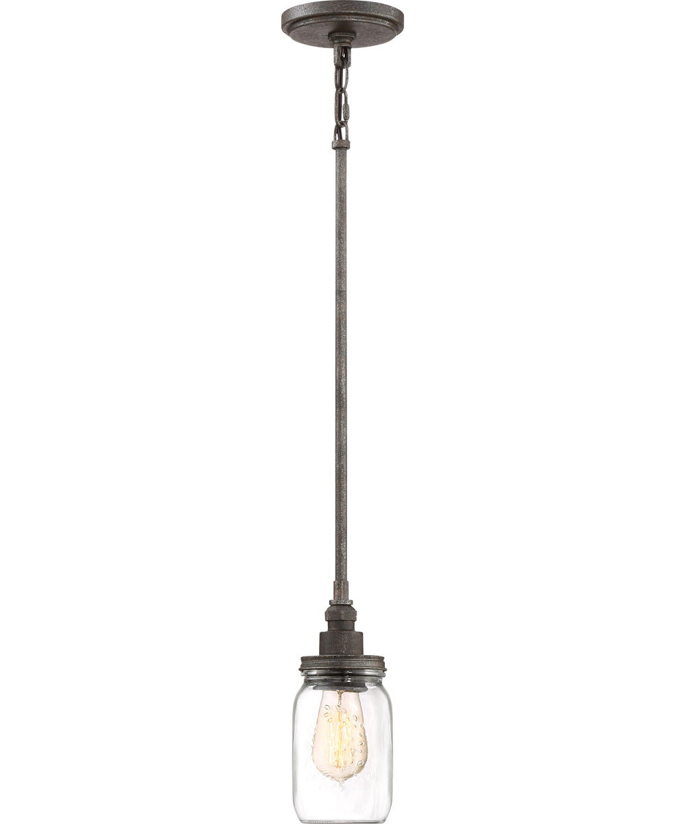 Squire Small 1-light Mini Pendant Rustic Black