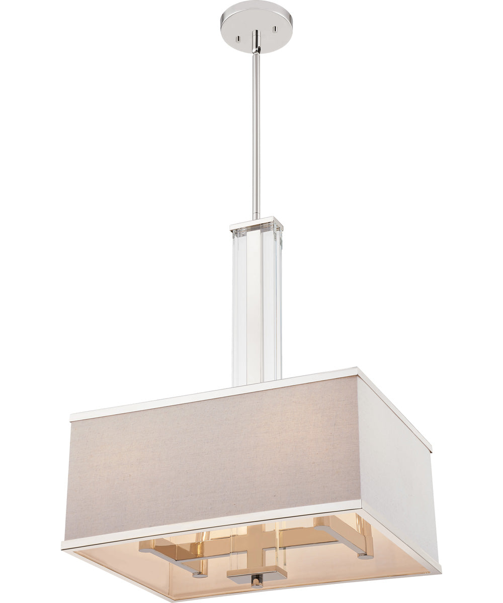 Callum 4-light Pendant Polished Nickel