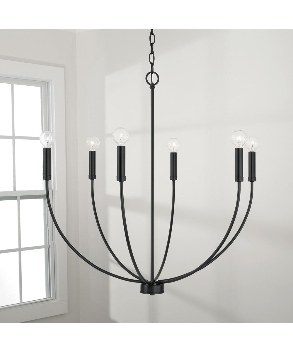 Ansley 6-Light Chandelier Matte Black