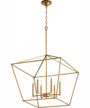 Gabriel 6-light Nook Chandelier Gold Leaf