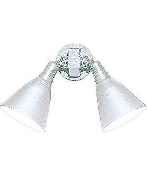 2-Light Adjustable Swivel Flood Light White