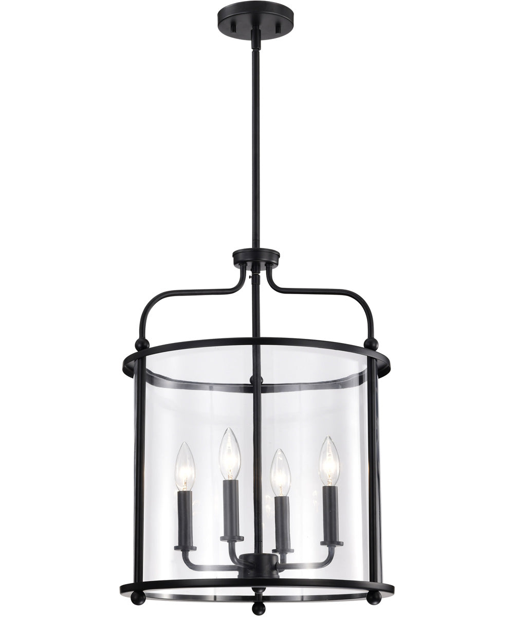 Yorktown 4-Light Pendant Matte Black