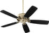 62"W Alto Ceiling Fan Aged Brass