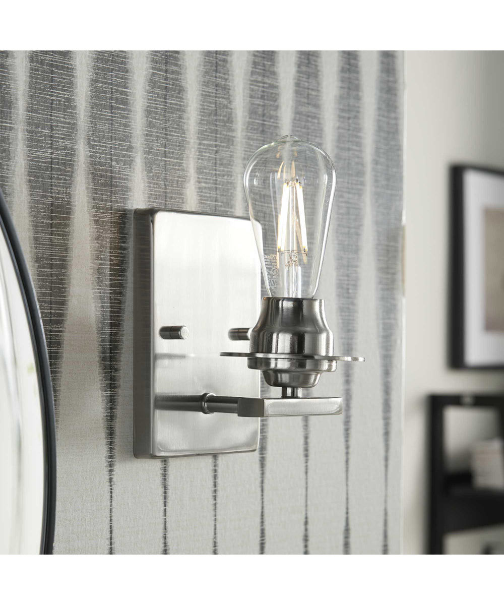 Debut 1-Light Farmhouse Bath Vanity Light Brushed Nickel