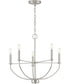 Leyden 5-Light Farmhouse Style Chandelier Brushed Nickel