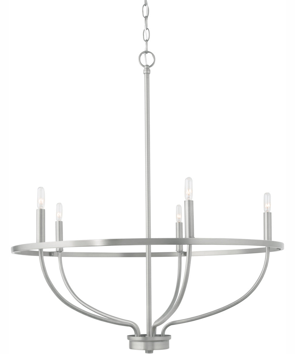 Greyson 5-Light Chandelier Brushed Nickel