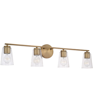 Portman 4-Light Vanity Aged Brass