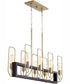 Howe 8-light Chandelier Textured Black w/ Aged Brass