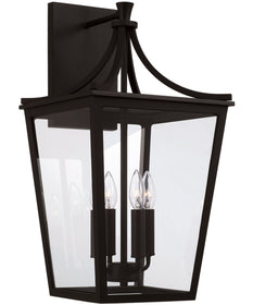 Adair 4-Light Outdoor Wall-Lantern Rain or Shine - Black