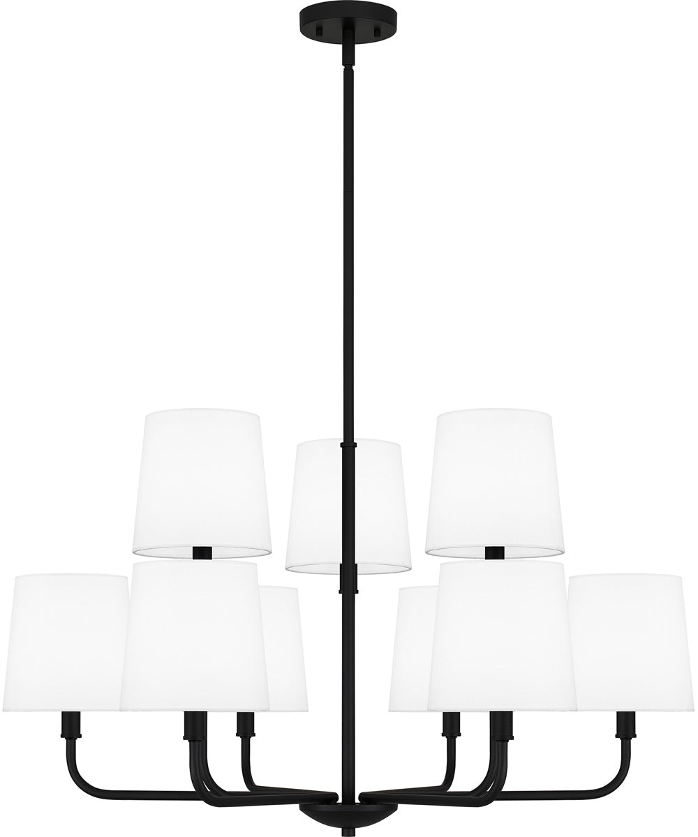 Gallagher 9-light Chandelier Matte Black