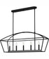 Concho Bay Medium 5-light Island Light Matte Black
