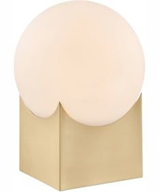 Oksena 1-Light Table Lamp Gold/Frost Glass Shade