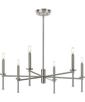 Elara 6-Light New Traditional  Chandelier Light Brushed Nickel