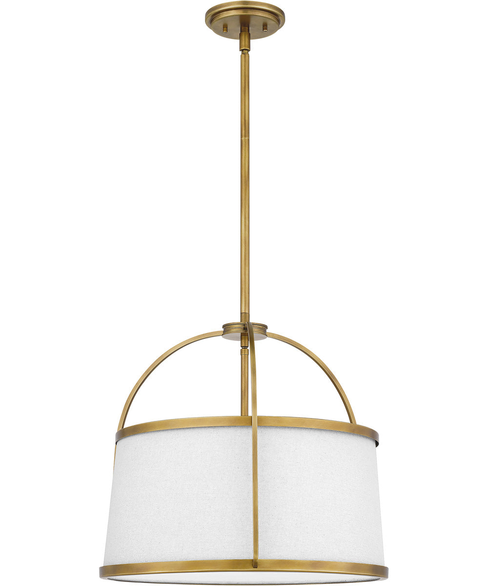 York 4-light Pendant Weathered Brass