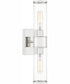 Quoizel Wood Small 2-light Wall Sconce Polished Nickel