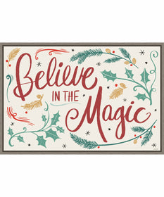 Framed Seasonal Shades I Christmas Magic by Anne Tavoletti Canvas Wall Art Print (33  W x 23  H), Sylvie Greywash Frame