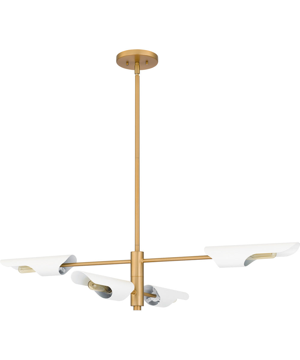 Leoni Medium 4-light Island Light Brushed Weathered Brass
