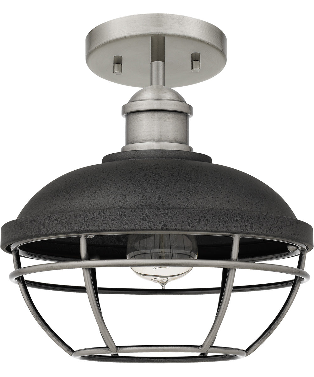 Sandpiper 1-light Semi Flush Mount Antique Polished Nickel