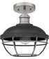 Sandpiper 1-light Semi Flush Mount Antique Polished Nickel