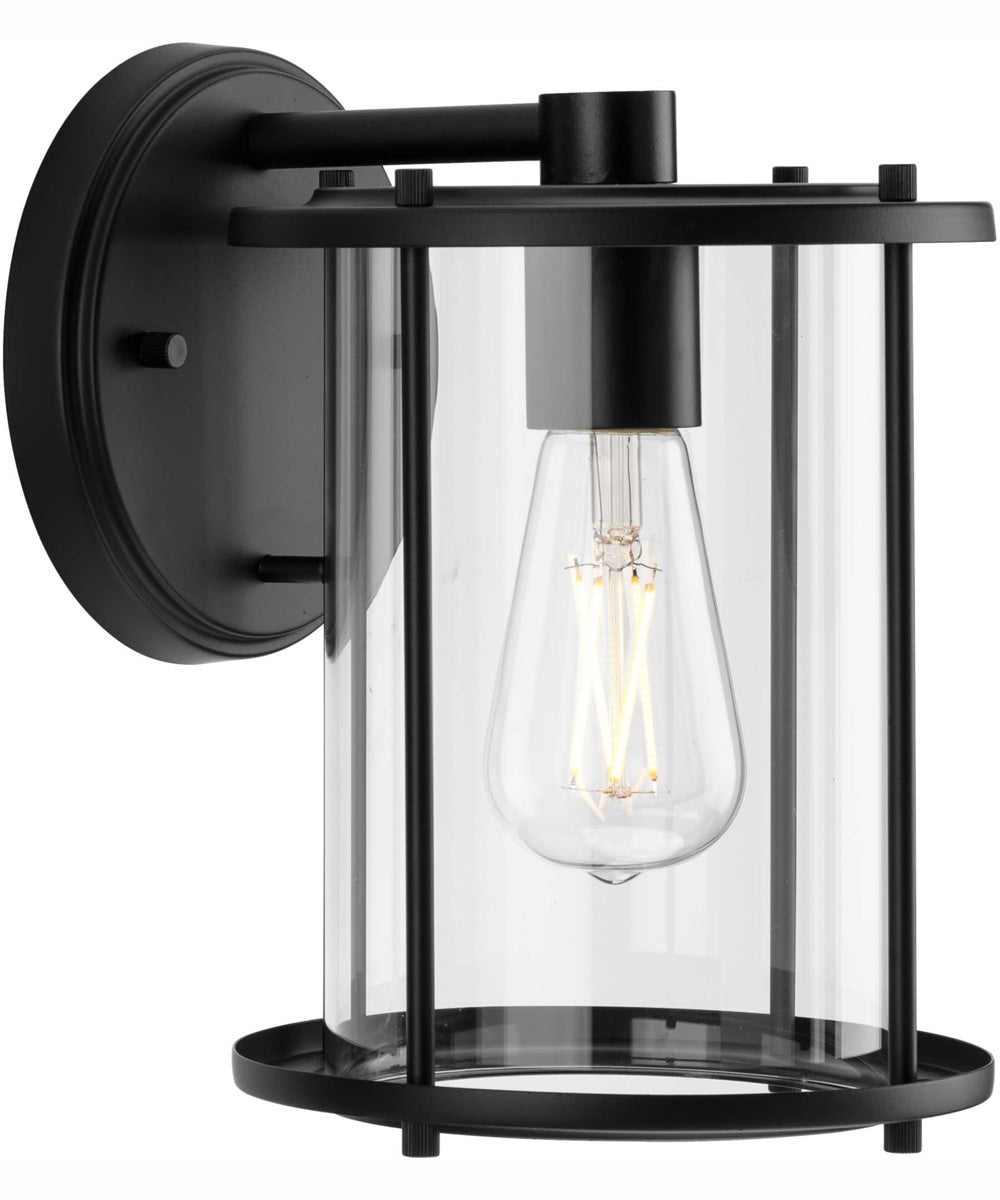 Gunther 1-Light Modern Farmhouse Medium Wall Lantern Matte Black