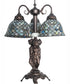 23" High Tiffany Fishscale 3 Light Table Lamp