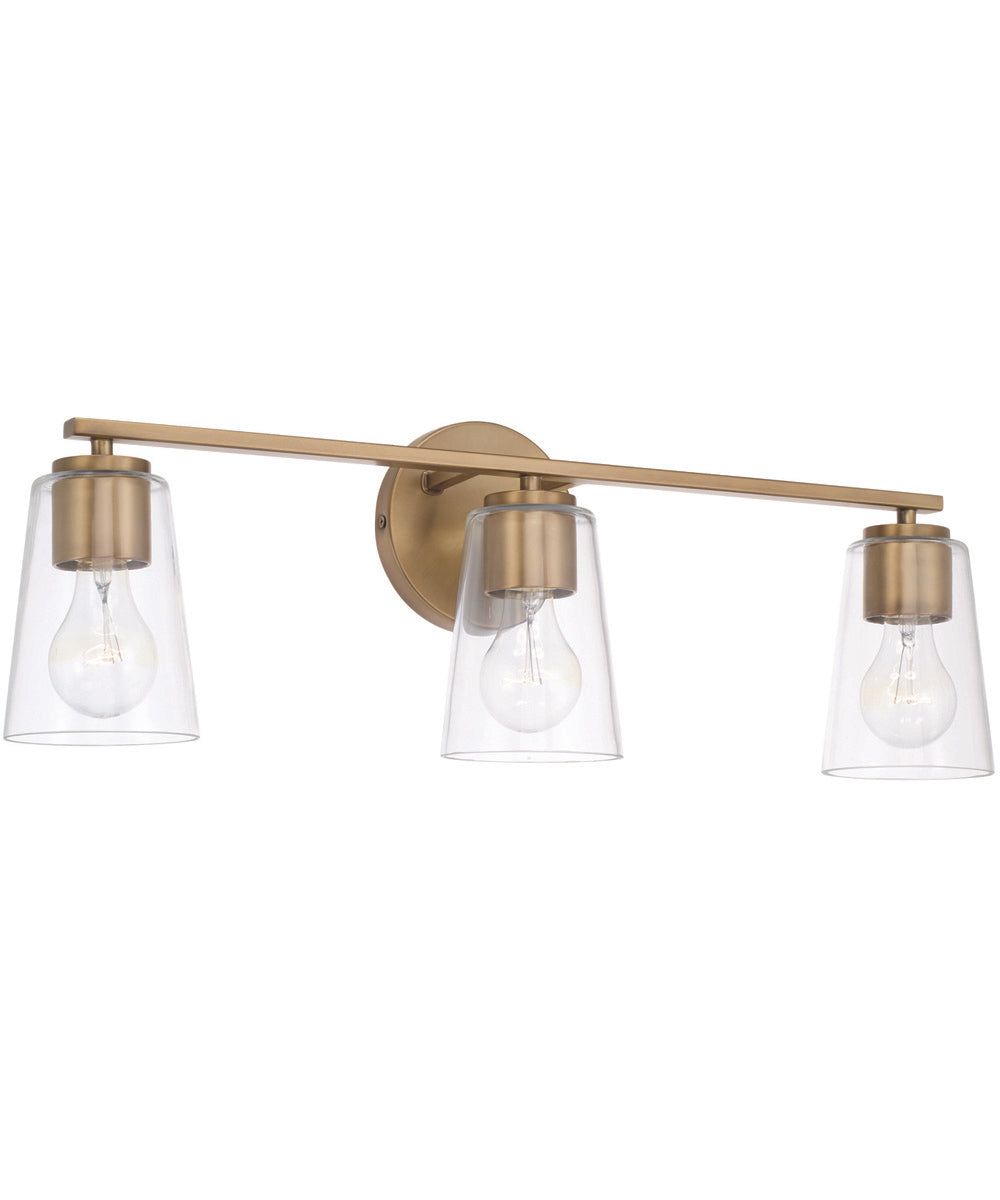 Portman 3-Light Vanity Aged Brass