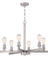 Chicago 6-Light Chandelier Brushed Polished Nickel