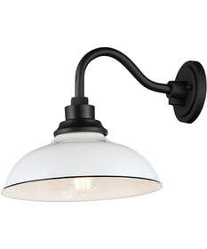 Granville 1-Light Outdoor Wall Sconce White / Black