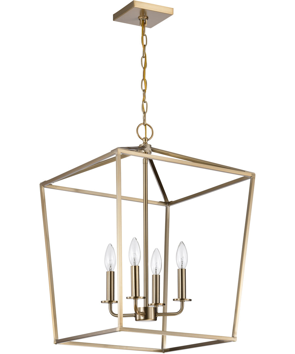 Emma 4-Light Pendant Burnished Brass
