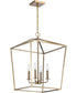 Emma 4-Light Pendant Burnished Brass