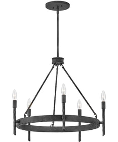 Tress 5-Light Medium Single Tier in Forged Iron