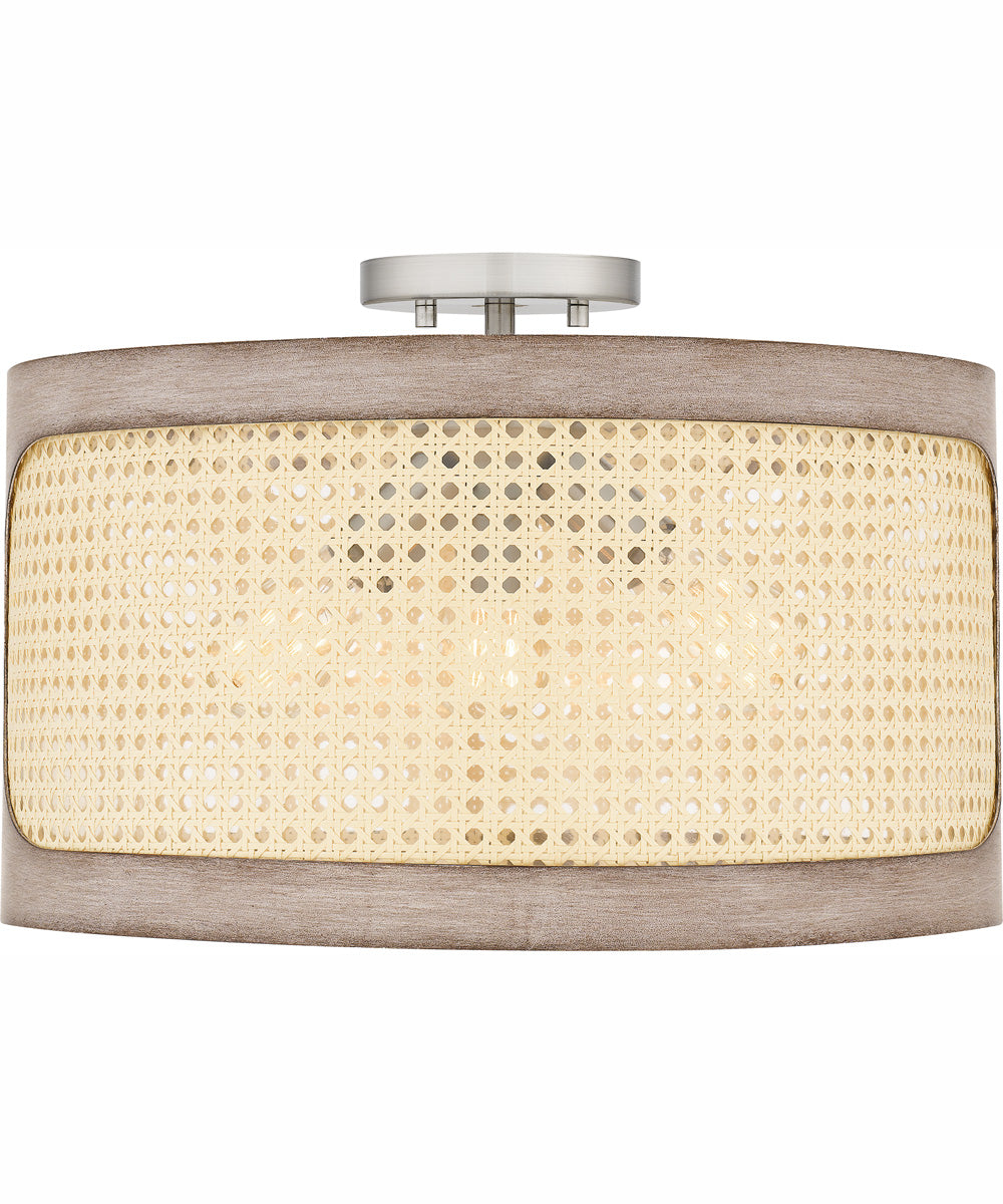 Syrah Large 3-light Semi Flush Mount Brushed Nickel