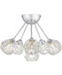 Spellbound 6-light Semi Flush Mount Polished Chrome