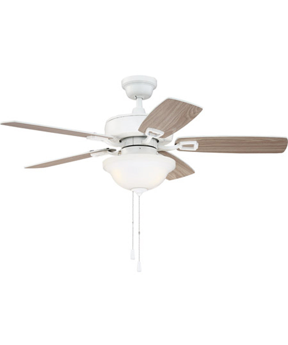 42" Twist  N Click 3-Light Ceiling Fan (Blades Included) White