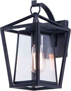 14"H Artisan 1-Light Outdoor Wall Mount Black
