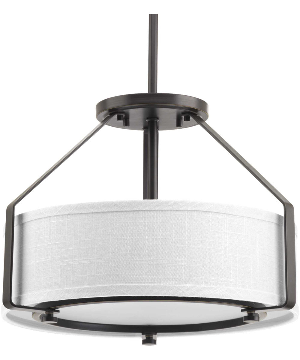 Ratio 3-Light 16" Semi-Flush Mount Antique Bronze