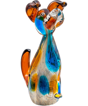 Maximo Dog Handcrafted Art Glass Figurine