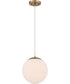 Gaze 1-Light Pendant Satin Brass