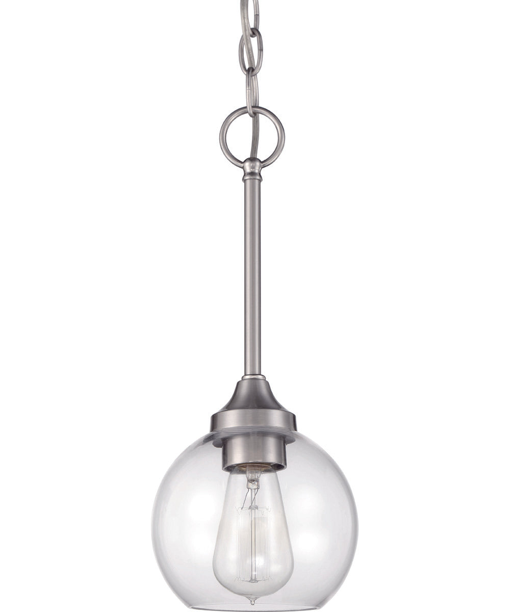 Glenda 1-Light Mini Pendant Brushed Polished Nickel